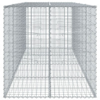 Produktbild för Gabionkorg med skydd 400x100x100 cm galvaniserat järn