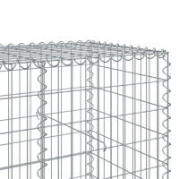 Produktbild för Gabionkorg med skydd 400x100x100 cm galvaniserat järn