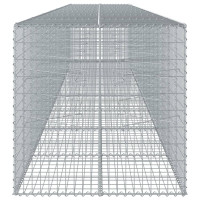 Produktbild för Gabionkorg med skydd 800x100x100 cm galvaniserat järn