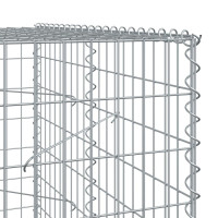 Produktbild för Gabionkorg med skydd 100x100x200 cm galvaniserat järn