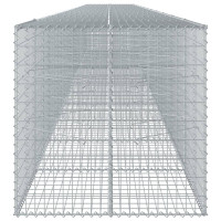 Produktbild för Gabionkorg med skydd 1200x100x100 cm galvaniserat järn