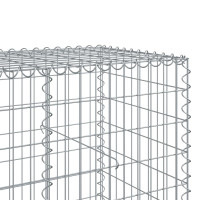 Produktbild för Gabionkorg med skydd 1200x100x100 cm galvaniserat järn