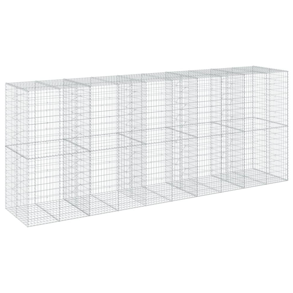 Produktbild för Gabionkorg med skydd 500x100x200 cm galvaniserat järn