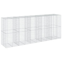Produktbild för Gabionkorg med skydd 500x100x200 cm galvaniserat järn