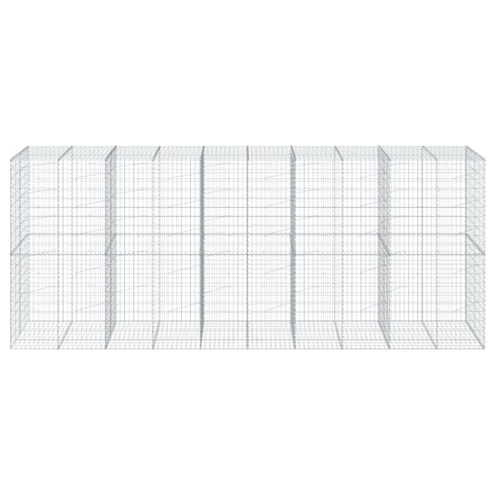 Produktbild för Gabionkorg med skydd 500x100x200 cm galvaniserat järn