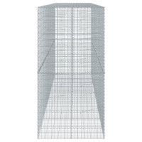 Produktbild för Gabionkorg med skydd 500x100x200 cm galvaniserat järn