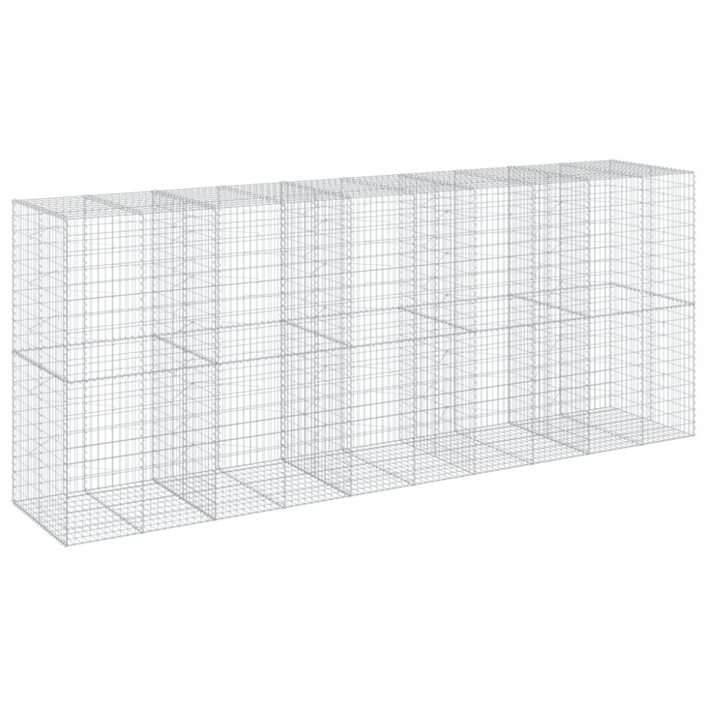 Produktbild för Gabionkorg med skydd 500x100x200 cm galvaniserat järn