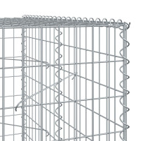 Produktbild för Gabionkorg med skydd 500x100x200 cm galvaniserat järn
