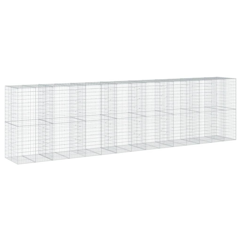 Produktbild för Gabionkorg med skydd 750x100x200 cm galvaniserat järn