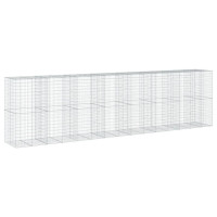 Produktbild för Gabionkorg med skydd 750x100x200 cm galvaniserat järn