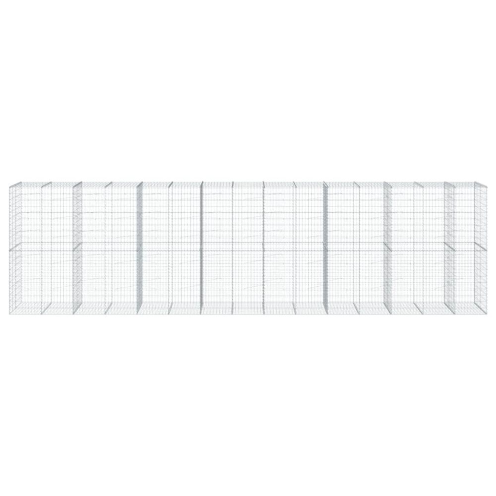 Produktbild för Gabionkorg med skydd 750x100x200 cm galvaniserat järn