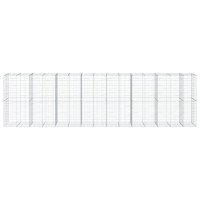 Produktbild för Gabionkorg med skydd 750x100x200 cm galvaniserat järn