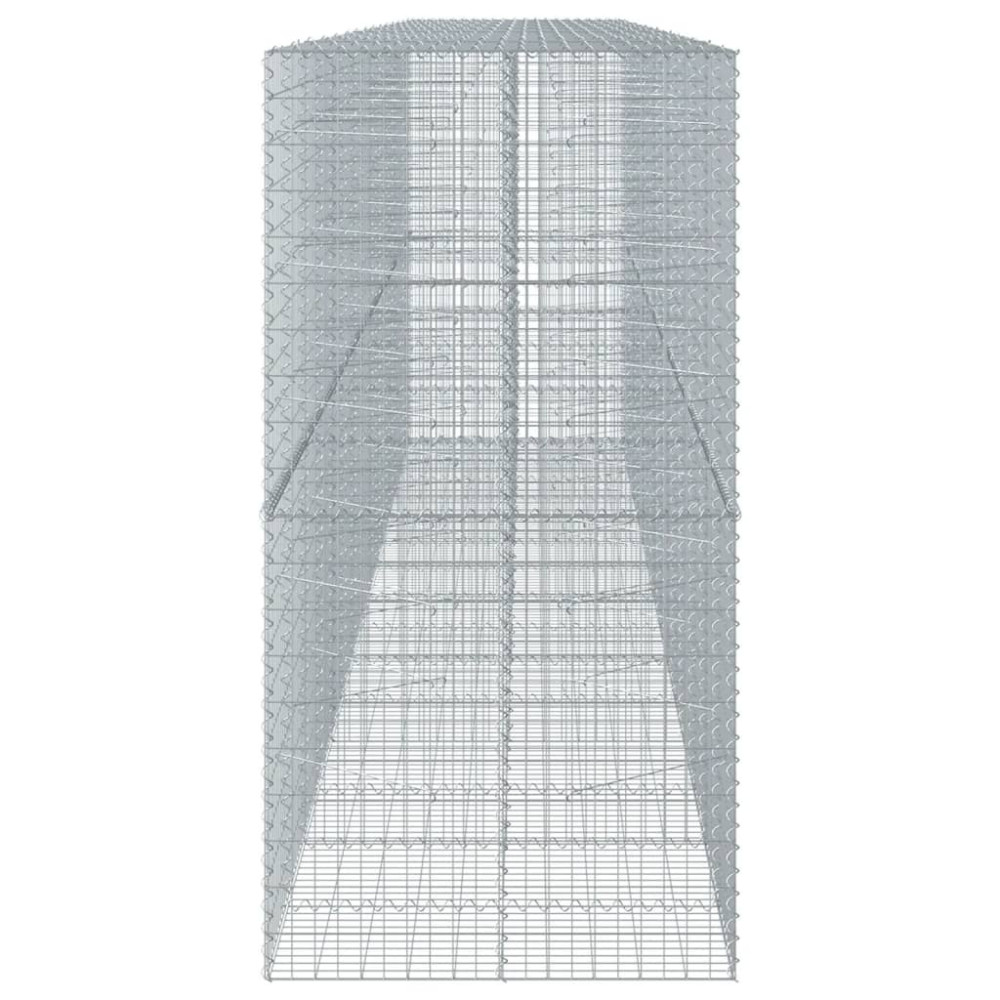 Produktbild för Gabionkorg med skydd 750x100x200 cm galvaniserat järn
