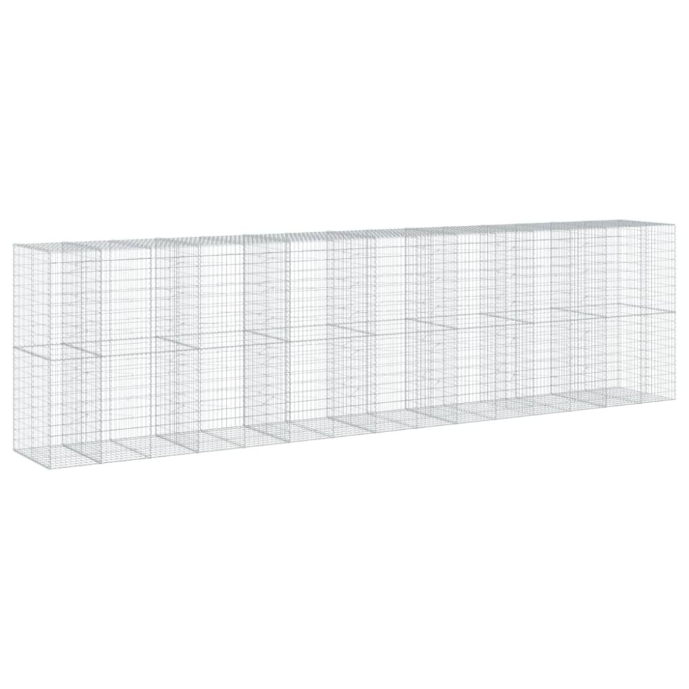 Produktbild för Gabionkorg med skydd 750x100x200 cm galvaniserat järn