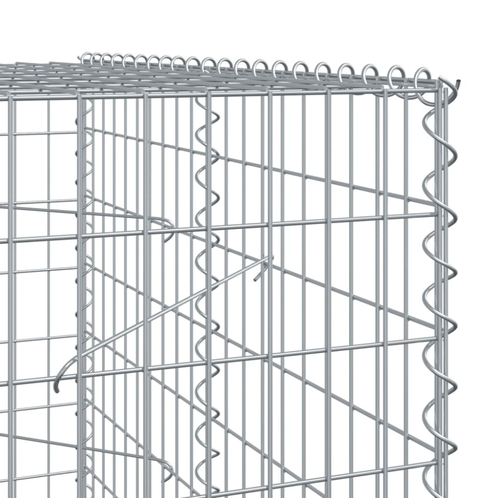 Produktbild för Gabionkorg med skydd 750x100x200 cm galvaniserat järn