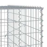 Produktbild för Gabionkorg med skydd 400x100x200 cm galvaniserat järn