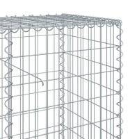 Produktbild för Gabionkorg med skydd 400x50x100 cm galvaniserat järn