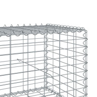 Produktbild för Gabionkorg med skydd 800x100x50 cm galvaniserat järn