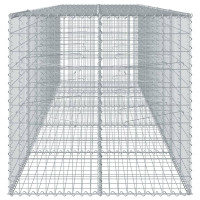 Produktbild för Gabionkorg med skydd 500x100x100 cm galvaniserat järn