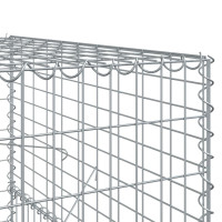 Produktbild för Gabionkorg med skydd 500x100x150 cm galvaniserat järn