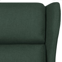 Produktbild för Massagefåtölj mörkgrön tyg