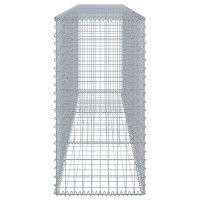 Produktbild för Gabionkorg med skydd 300x50x100 cm galvaniserat järn