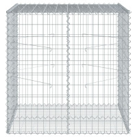 Produktbild för Gabionkorg med skydd 100x100x100 cm galvaniserat järn