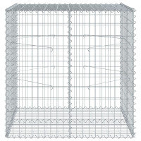 Produktbild för Gabionkorg med skydd 100x100x100 cm galvaniserat järn