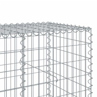 Produktbild för Gabionkorg med skydd 100x100x100 cm galvaniserat järn