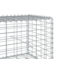 Produktbild för Gabionkorg med skydd 900x100x50 cm galvaniserat järn