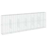 Produktbild för Gabionkorg med skydd 600x50x200 cm galvaniserat järn