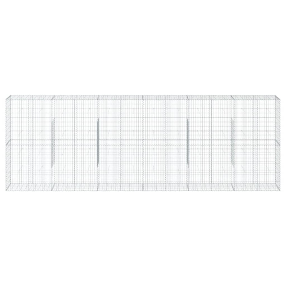 Produktbild för Gabionkorg med skydd 600x50x200 cm galvaniserat järn