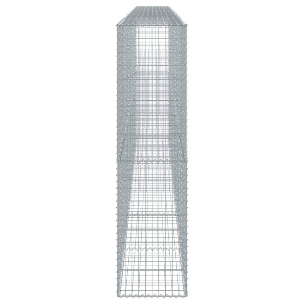 Produktbild för Gabionkorg med skydd 600x50x200 cm galvaniserat järn
