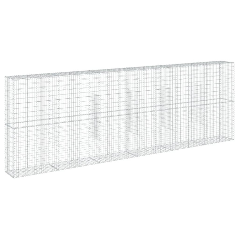 Produktbild för Gabionkorg med skydd 600x50x200 cm galvaniserat järn