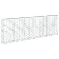 Produktbild för Gabionkorg med skydd 600x50x200 cm galvaniserat järn