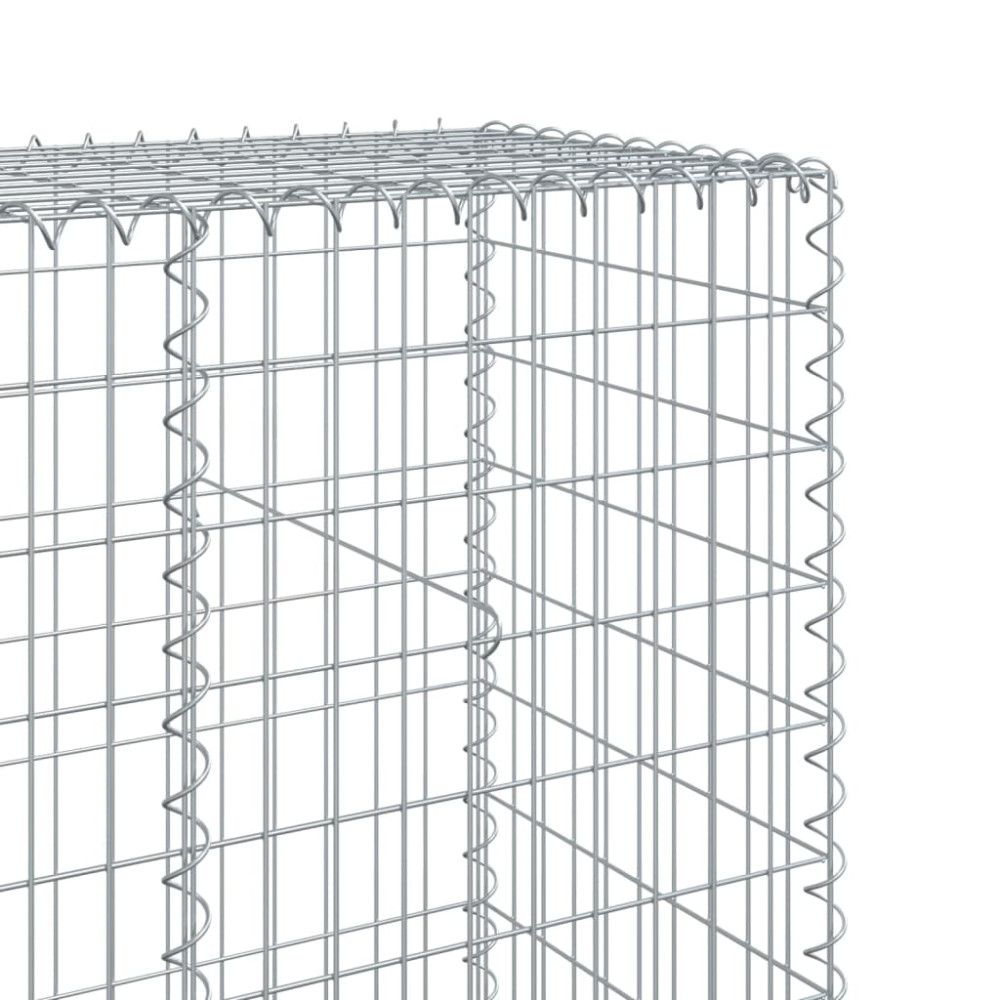 Produktbild för Gabionkorg med skydd 600x50x200 cm galvaniserat järn