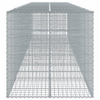 Produktbild för Gabionkorg med skydd 600x100x100 cm galvaniserat järn