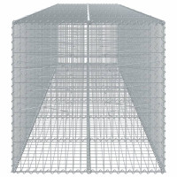 Produktbild för Gabionkorg med skydd 700x100x100 cm galvaniserat järn