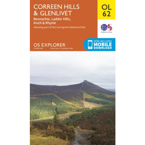 Ordnance Survey Correen Hills & Glenlivet, Bennachie & Ladder Hills, Insch & Rhynie