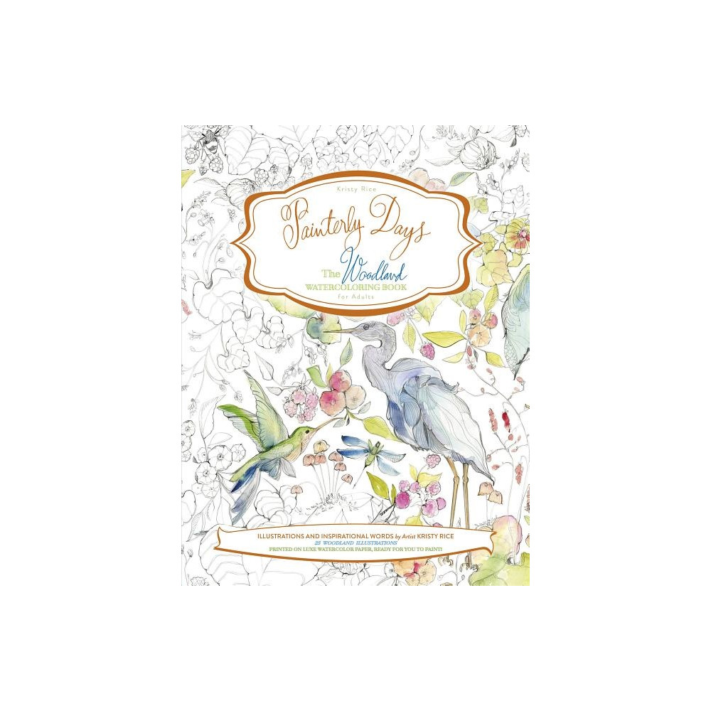 Produktbild för Painterly days - the woodland watercoloring book for adults (häftad, eng)