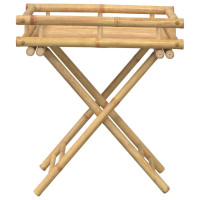 Produktbild för Hopfällbart brickbord 60x40x68 cm bambu