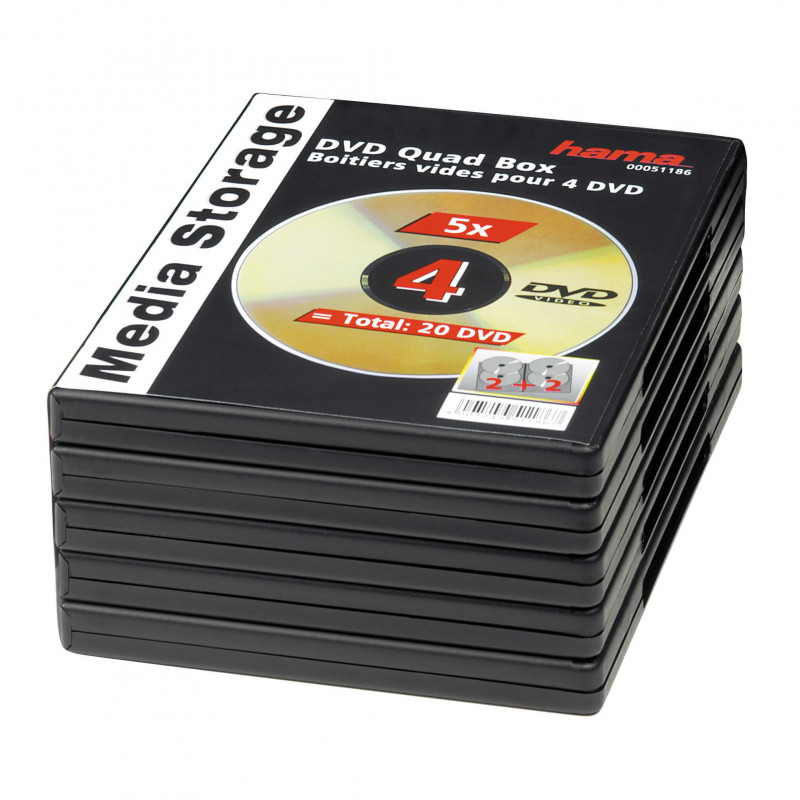Produktbild för DVD-Box f 4 st Skivor 5-pack