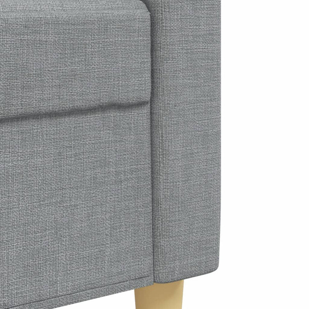 Produktbild för Soffgrupp 3 delar ljusgrå tyg