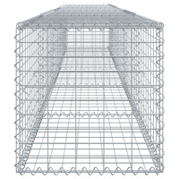 Produktbild för Gabionkorg med skydd 500x50x50 cm galvaniserat järn