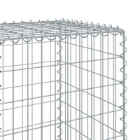 Produktbild för Gabionkorg med skydd 400x50x150 cm galvaniserat järn