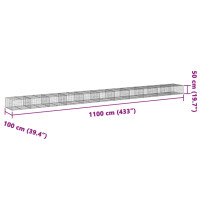 Produktbild för Gabionkorg med skydd 1100x100x50 cm galvaniserat järn