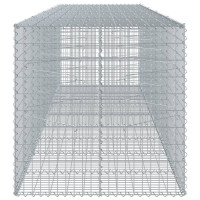 Produktbild för Gabionkorg med skydd 450x100x100 cm galvaniserat järn