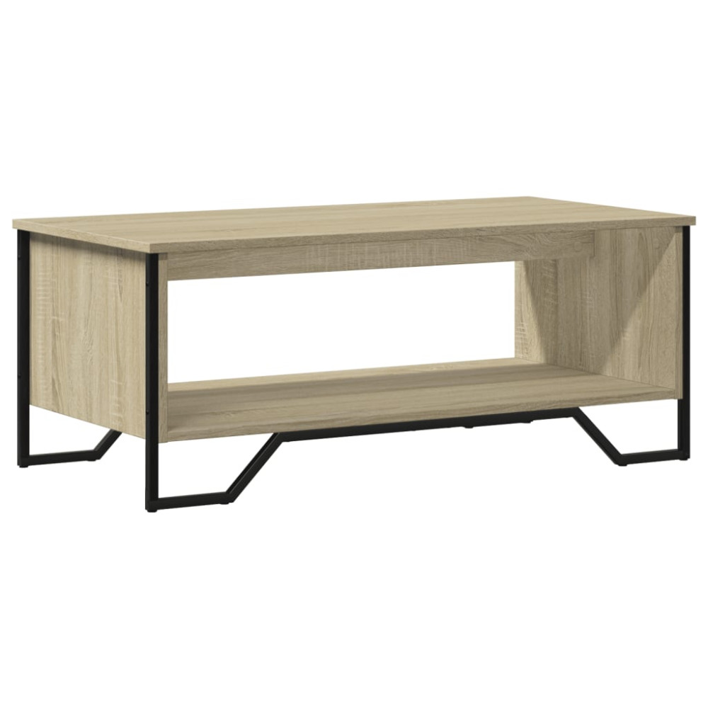Produktbild för Soffbord sonoma-ek 100x51x40 cm konstruerat trä