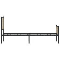 Produktbild för Sängram utan madrass metall sonoma-ek 107x203 cm