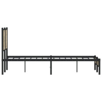 Produktbild för Sängram utan madrass metall sonoma-ek 120x200 cm